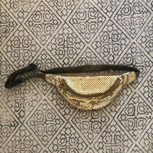Gold sequined fanny pack